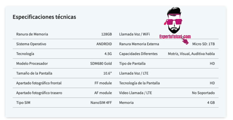 LENOVO TAB M10 PLUS 4.5G MODELO TB128XU info 02 1