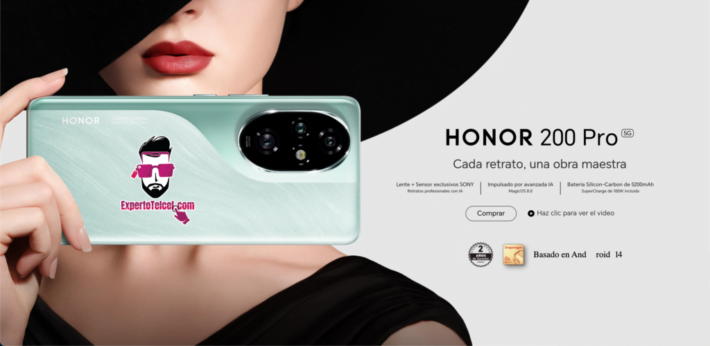 Honor 200 PRO verde caratula