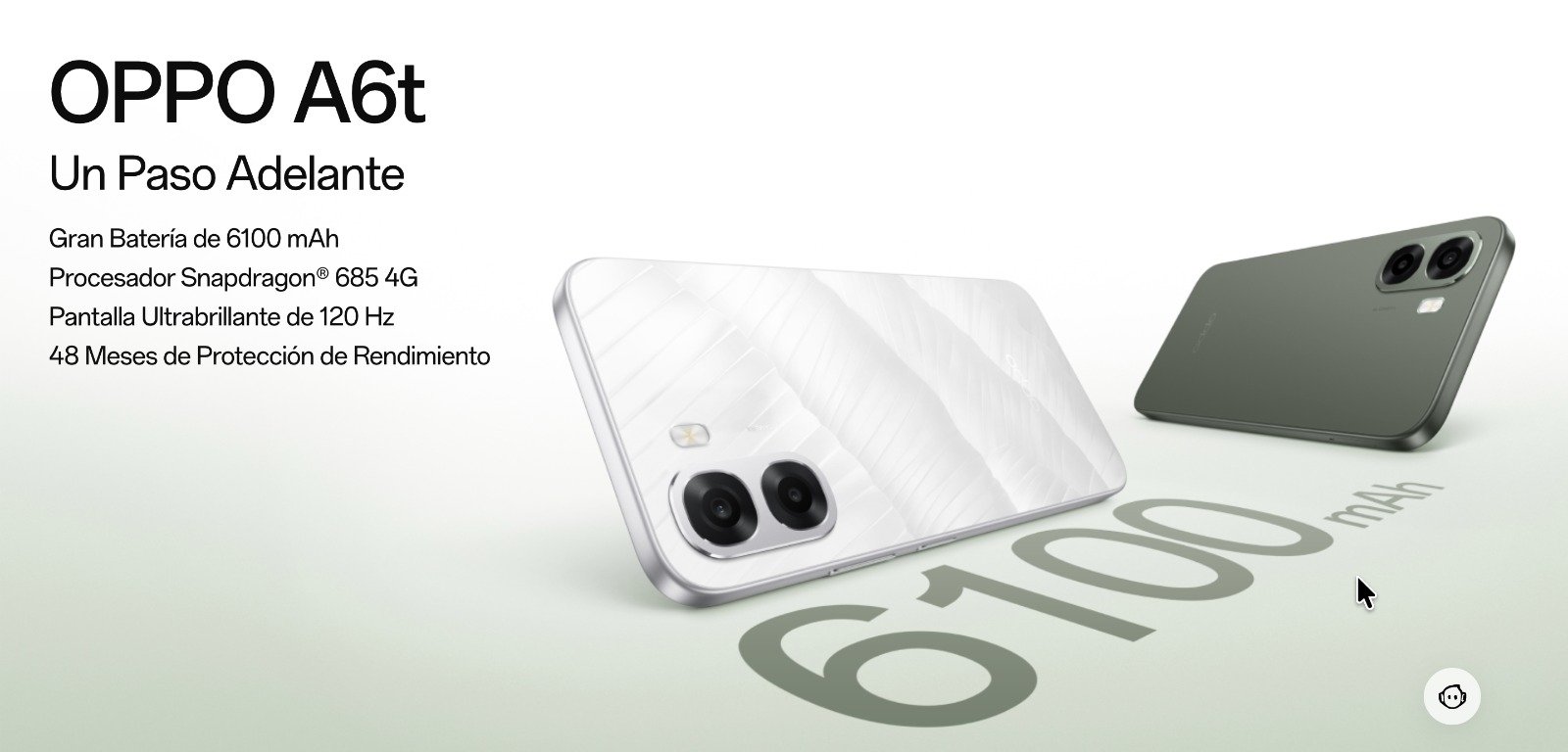 OPPO A6T Un Paso Adelante — 6100 mAh, Snapdragon 685, 120 Hz.