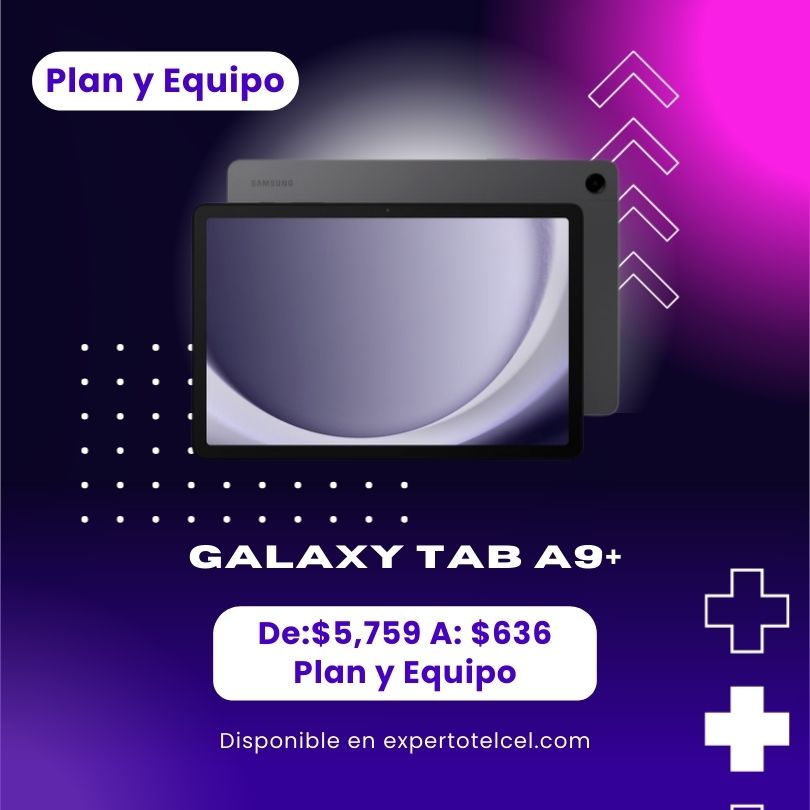 Tablet galaxy A9+ en promoción Telcel