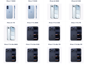 iPhone 17, Air, Pro y Pro Max - todas las variantes de almacenamiento en Plan Telcel