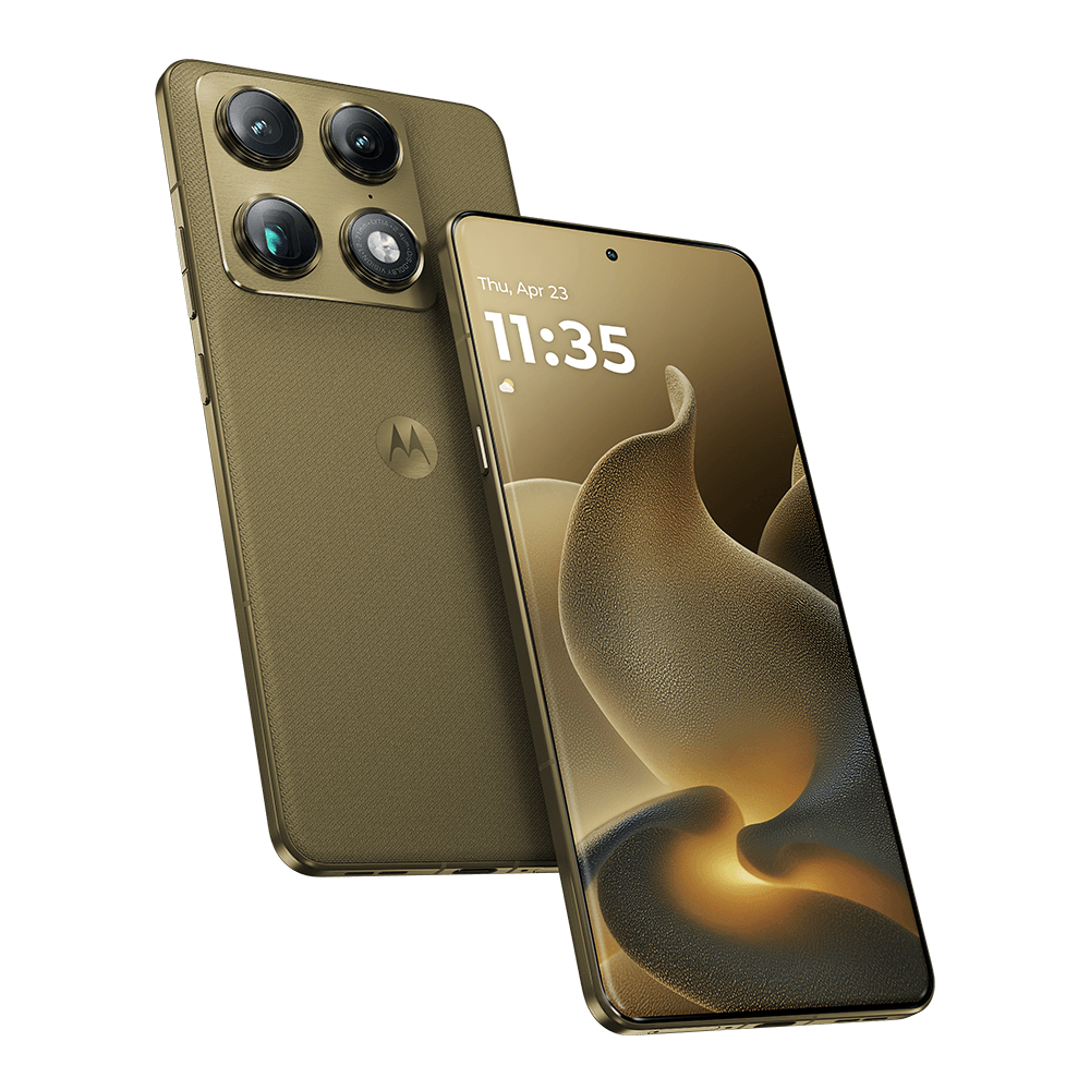 Motorola Signature 5G 1TB color Martini Olive — frente y trasera en Telcel