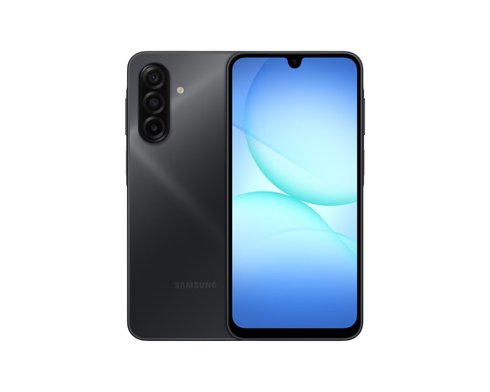 Samsung Galaxy A17 4G color negro — frente y trasera en Telcel