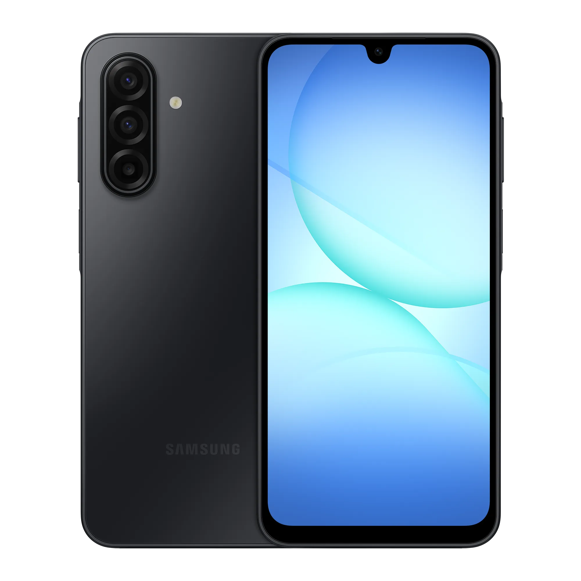 Samsung Galaxy A17 5G color negro — frente y trasera en Telcel