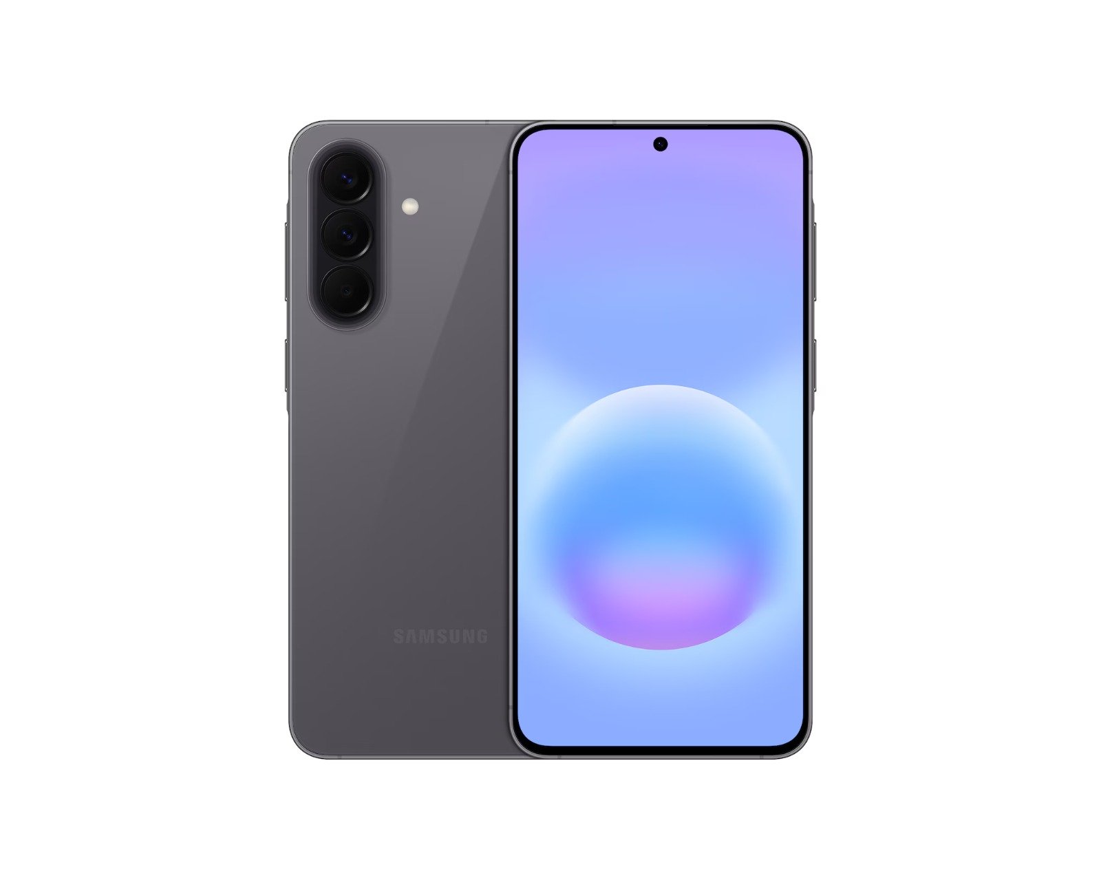 Samsung Galaxy A57 5G color gris — frente y trasera en Telcel